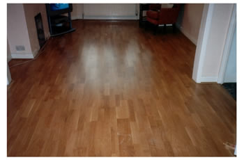 New wood flooring, Enfield. Oak engineered wood flooring installed..