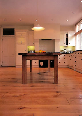 French reclaimed oak in Enfield. We sanded and stripped this existing oak flooring and finished with Osmo hard wax oil.  .