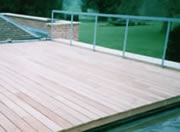 Wood floor decking