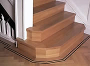 Wood flooring for bathrooms and stairs
